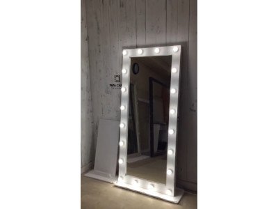 Выполненная работа: гримерное зеркало с подсветкой и подставкой 180х80 см (г. Салехард)